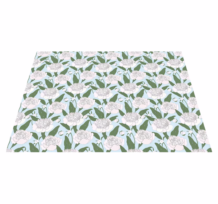 Floral Bloom Elegance flower rug - TenStickers