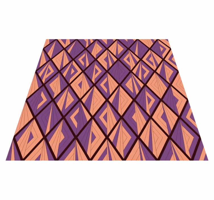 Geometric vinyl rug in geometric pattern harmony - TenStickers