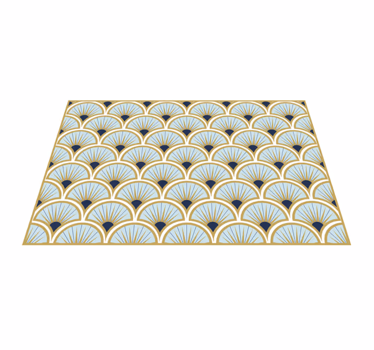 Art deco pattern geometric vinyl rug - TenStickers