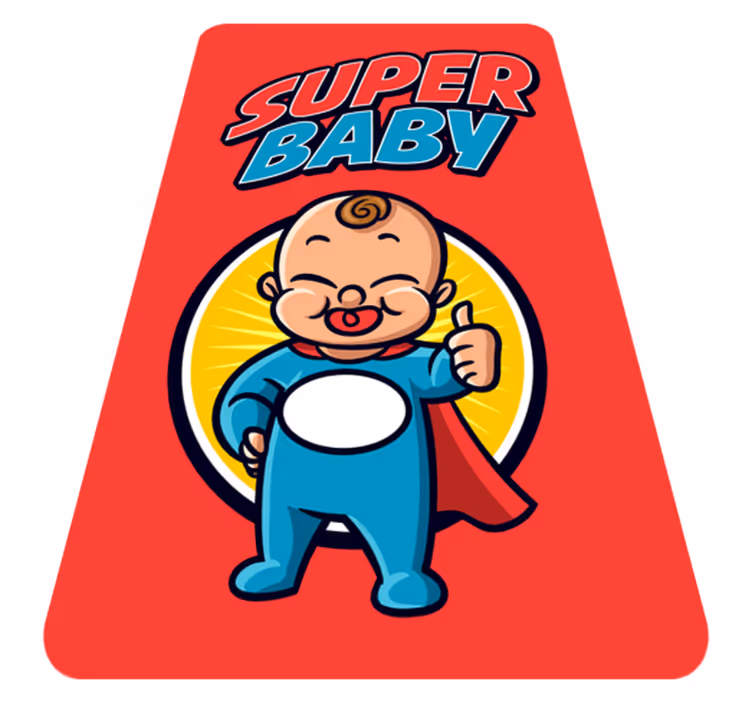 Superhero Infant Theme kids rug - TenStickers