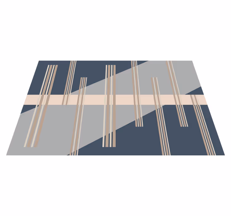 Striped vinyl rug in striped aesthetic design - TenStickers