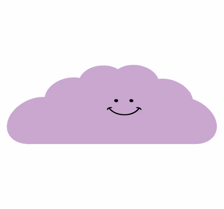 Smiling Cloud Shape kids rug - TenStickers