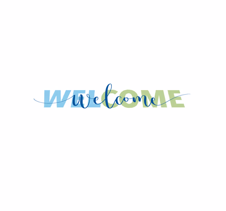 Inviting Entry Text entrance hall vinyl rug - TenStickers