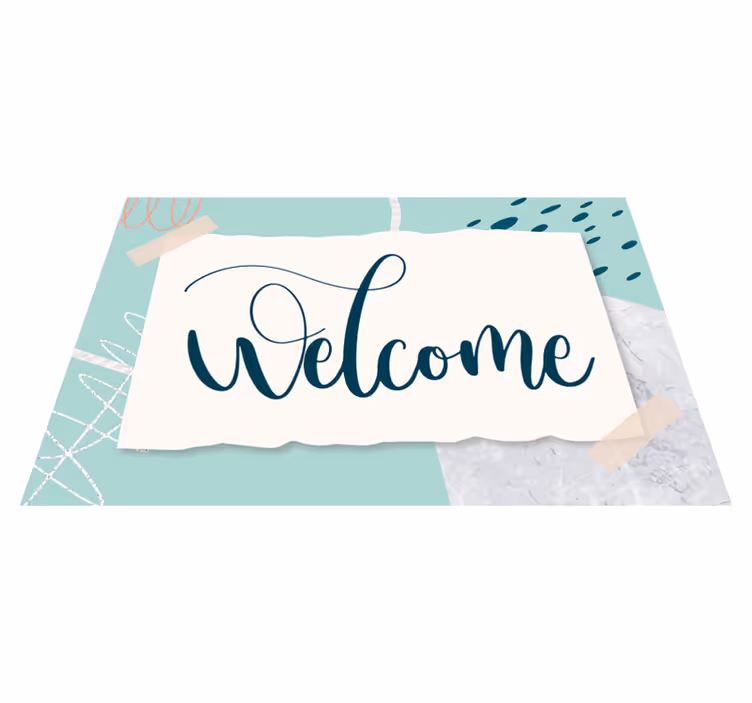 Elegant Entrance Text custom rug - TenStickers