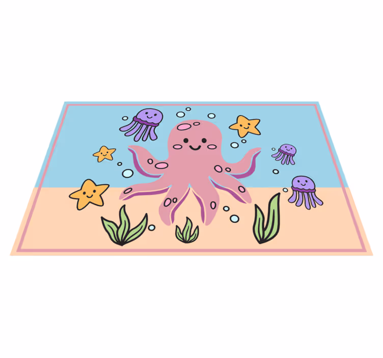 Ocean Friends Illustration playroom carpet - TenStickers