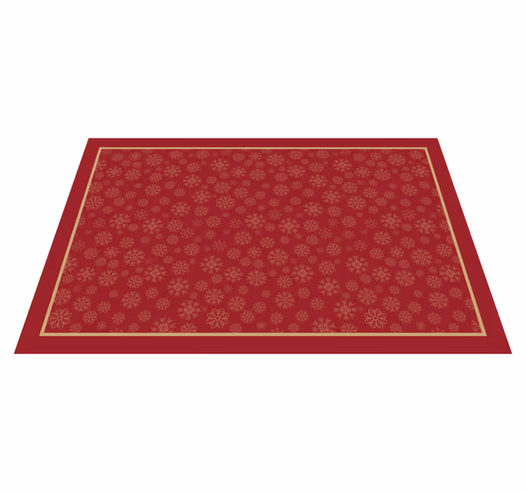 Snowflake design Xmas-decor Christmas vinyl rug - TenStickers