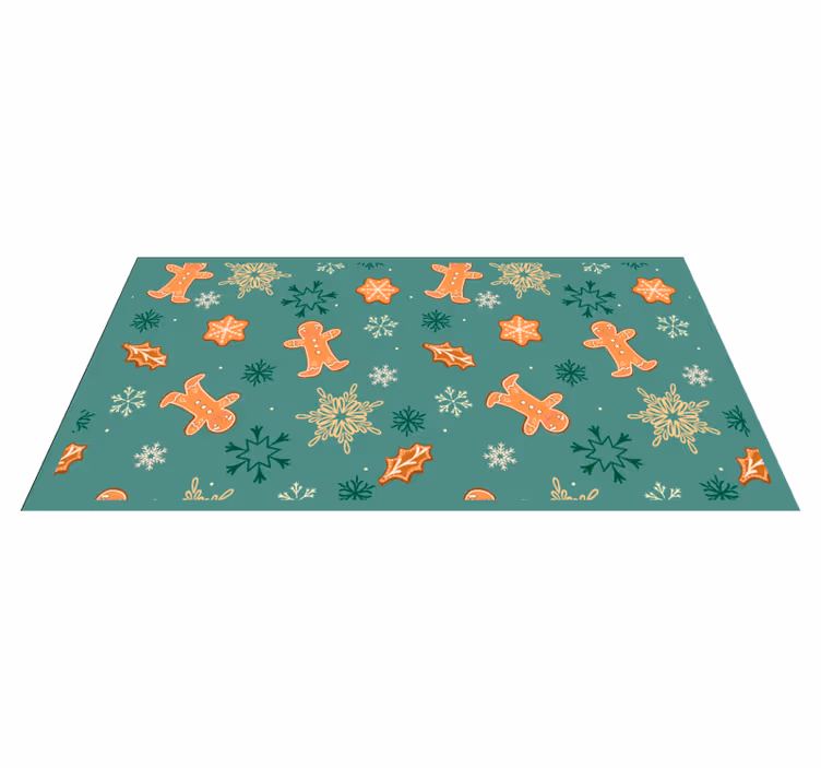 Festive Gingerbread Pattern Christmas carpet runner - TenStickers