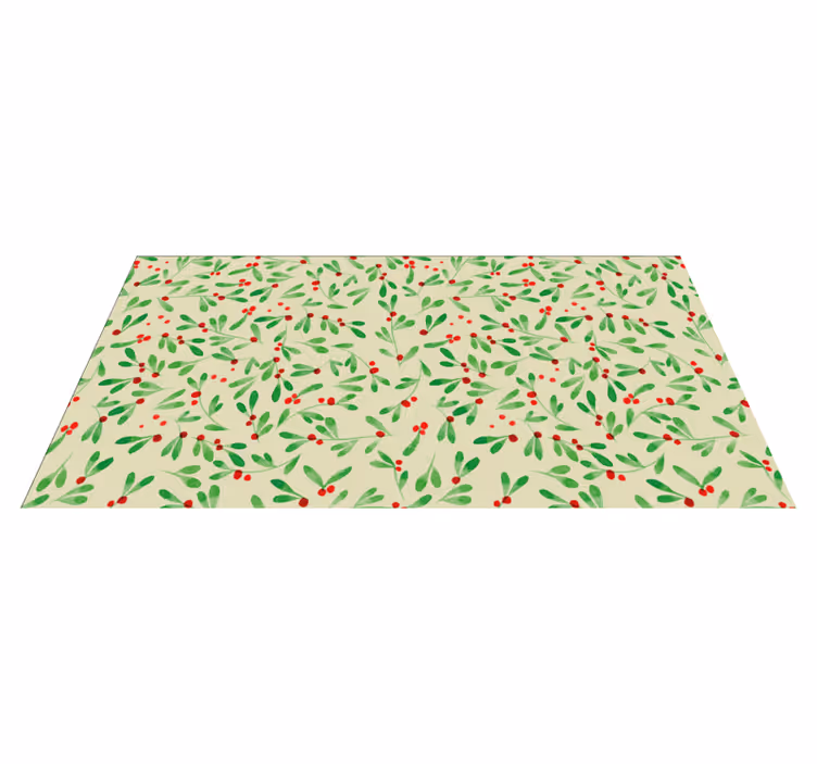 Holiday Berry Pattern Christmas carpet runner - TenStickers