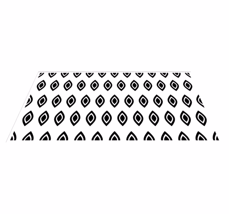Geometric Eye Motif modern vinyl rug - TenStickers
