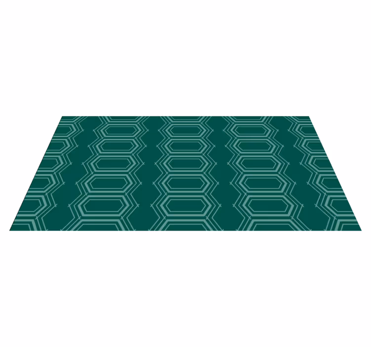 Emerald pattern geometric vinyl rug - TenStickers