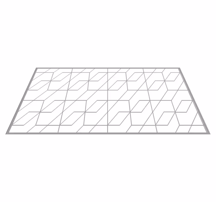 Zigzag pattern geometric vinyl rug - TenStickers
