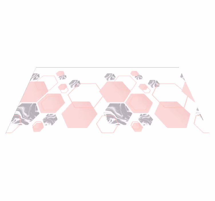 Marbled hexagons mosaic floor tile vinyl rug - TenStickers