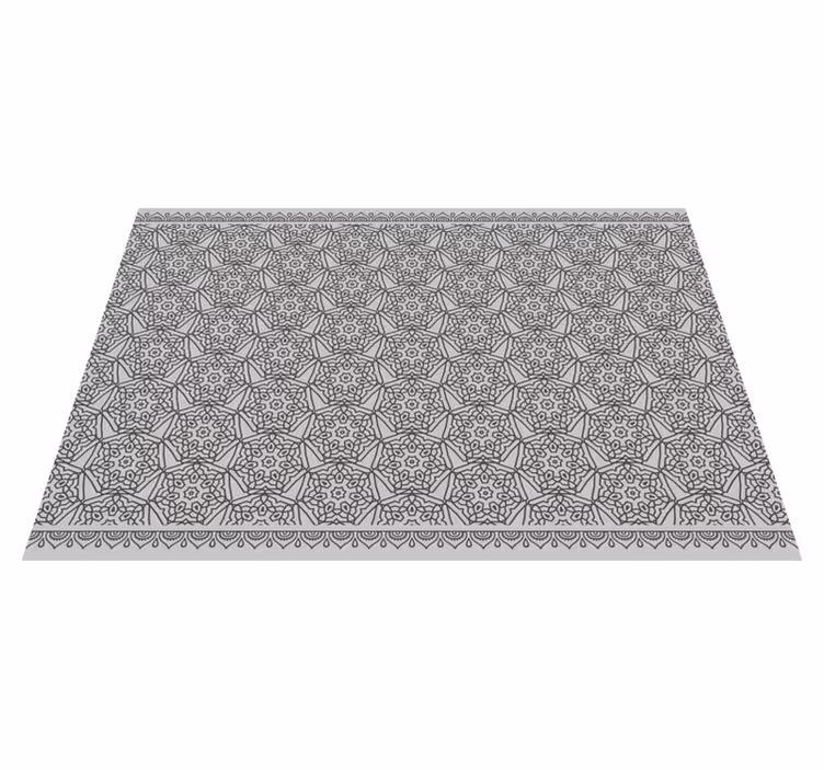 Symmetry mandala flower design vinyl rug - TenStickers
