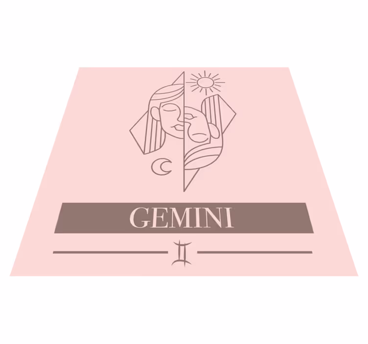 Gemini themed design modern vinyl rug - TenStickers