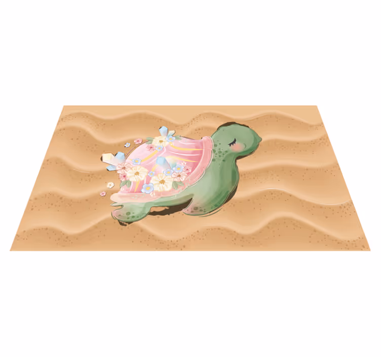 Sea turtle oasis playroom vinyl carpet - TenStickers