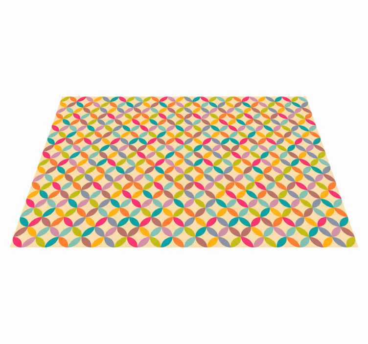 Colourful pattern geometric vinyl rug - TenStickers