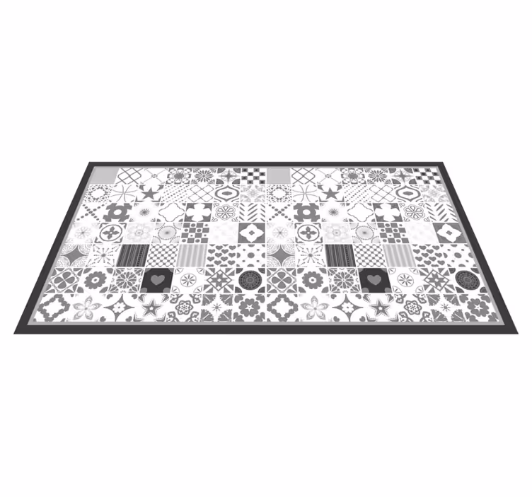Gray "Trujillo" tile carpet - TenStickers