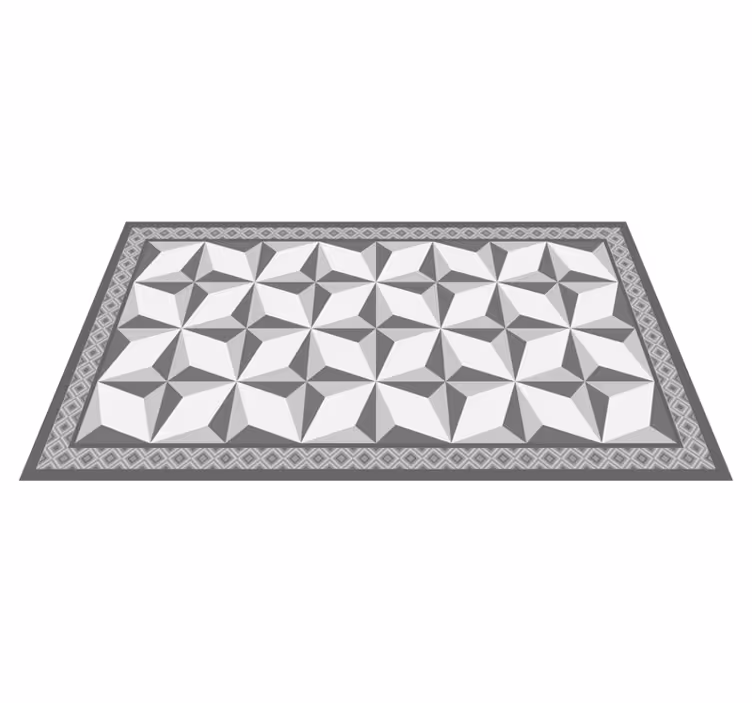 Modern illusion geometric vinyl rug - TenStickers