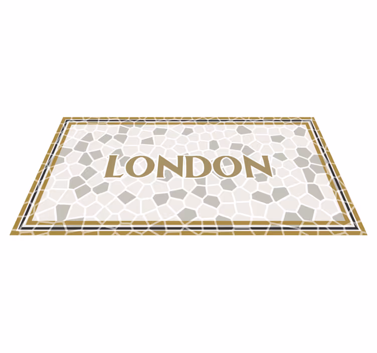 London floor tiles mosaic vinyl rug - TenStickers
