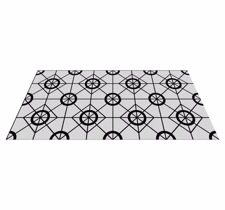 Tile design geometric vinyl rug - TenStickers