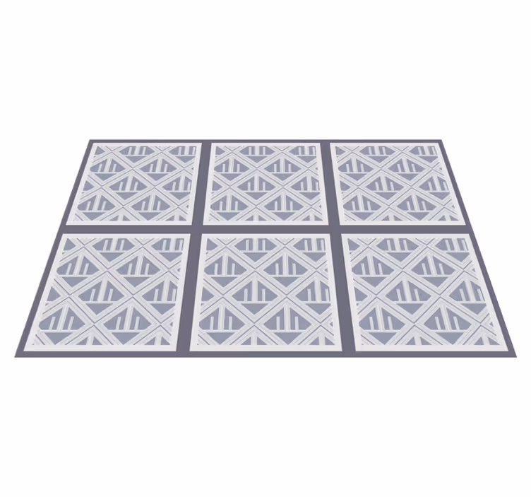 Geometric array pattern vinyl rug - TenStickers