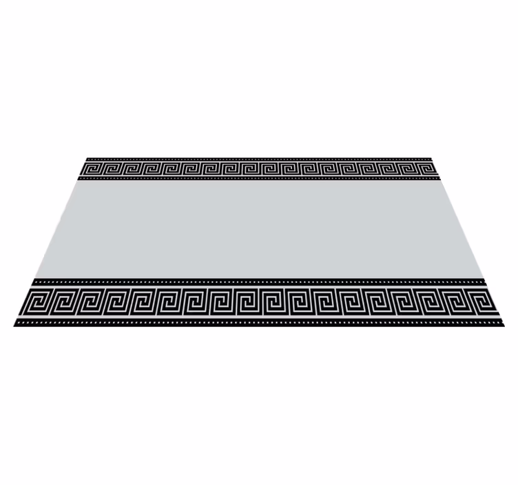 Greek Fret Border geometric rug - TenStickers