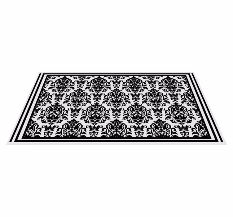 Baroque elegance vintage vinyl rug - TenStickers