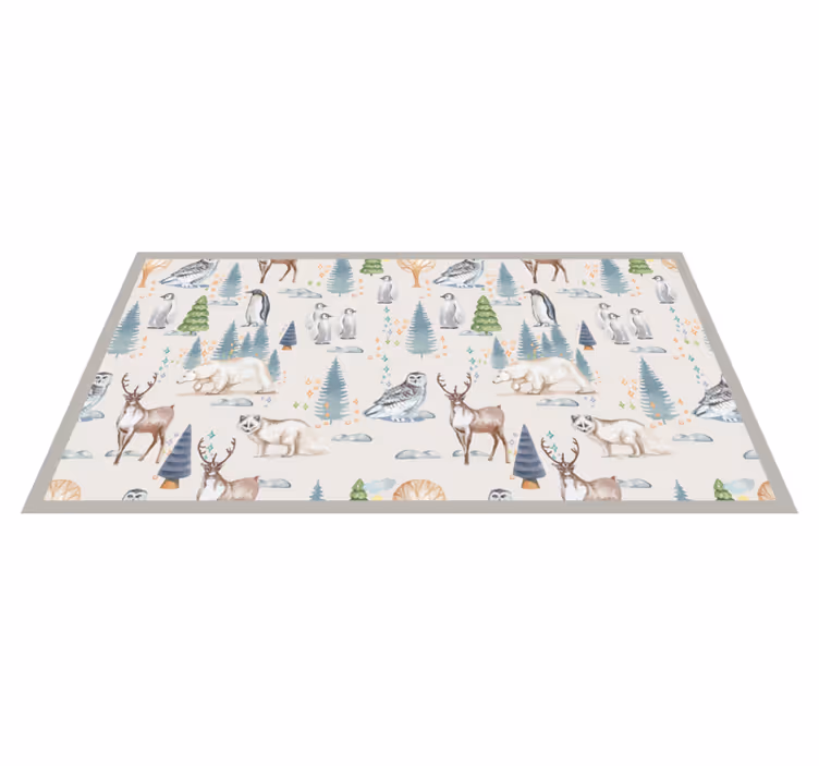 Arctic wildlife animal vinyl rug - TenStickers