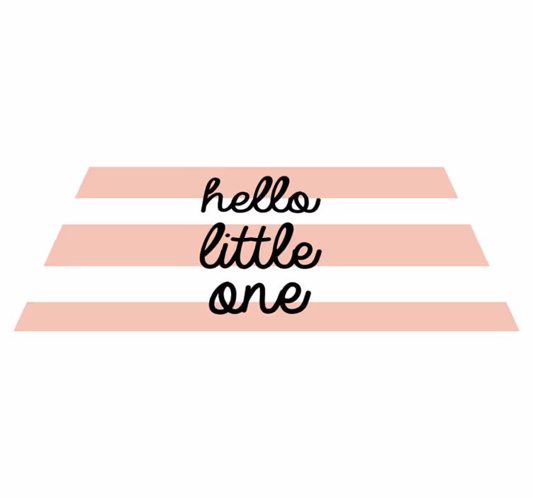 Nursery striped greeting nursery vinyl rug - TenStickers