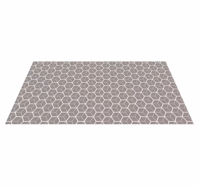 Grey lattice design geometric vinyl rug - TenStickers