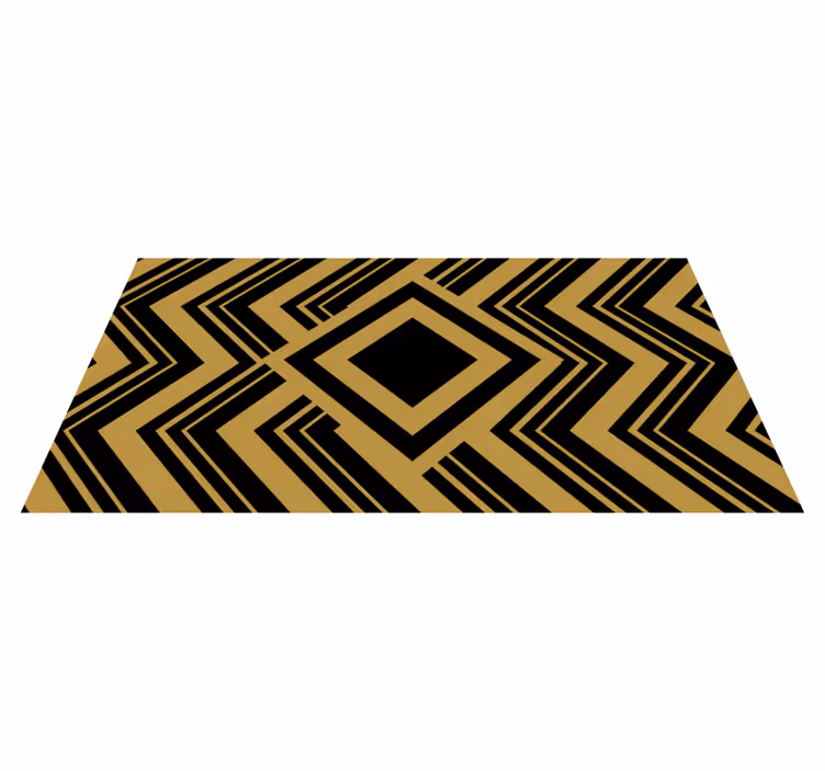 Geometric contrast pattern vinyl rug - TenStickers