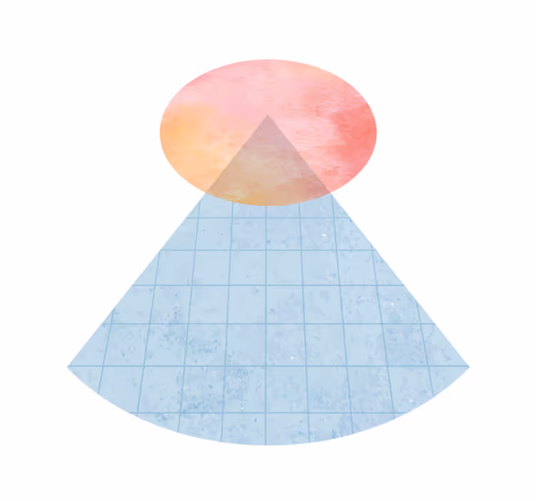 Geometric Gradient Triangle minimal vinyl rug - TenStickers