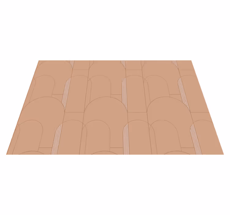Arch Pattern Surface striped vinyl rug - TenStickers