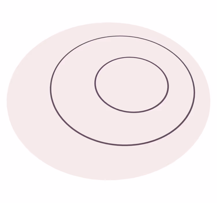 Minimalist Circular Design rug - TenStickers