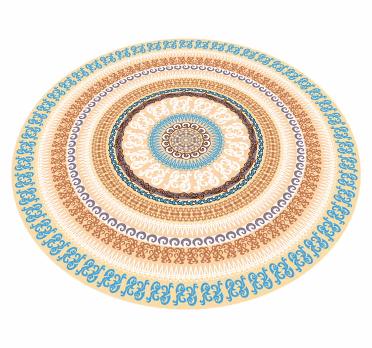 Mandala vinyl rug with mandala circle design - TenStickers