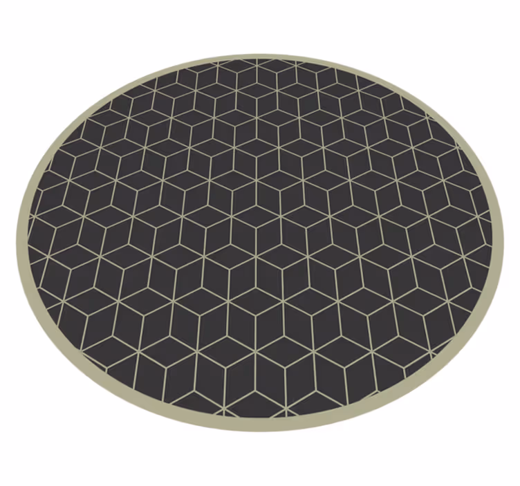 Circular Geometric Patterned Accent Rug - TenStickers