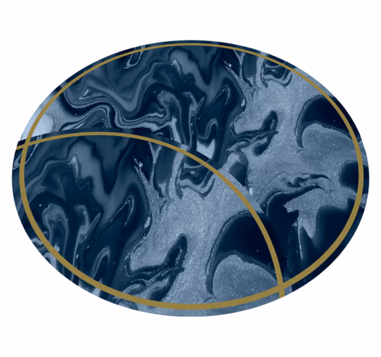 Abstract Marbled Circular Design texture rug - TenStickers