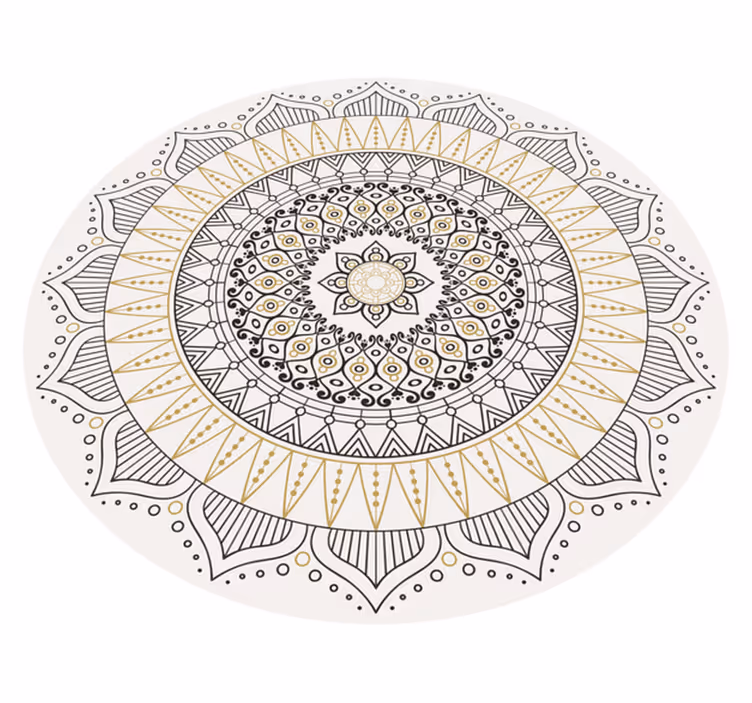 Mandala vinyl rug mandala centerpiece - TenStickers