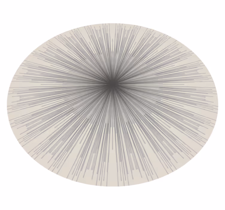 Geometric Burst Circular Design minimal rug - TenStickers