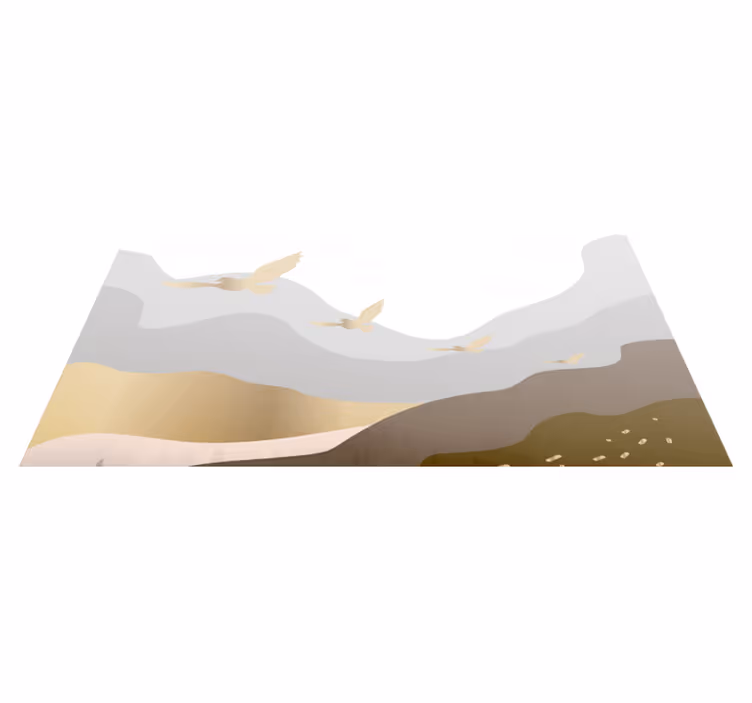 Soothing Birds Silhouette Scenery animal mat - TenStickers