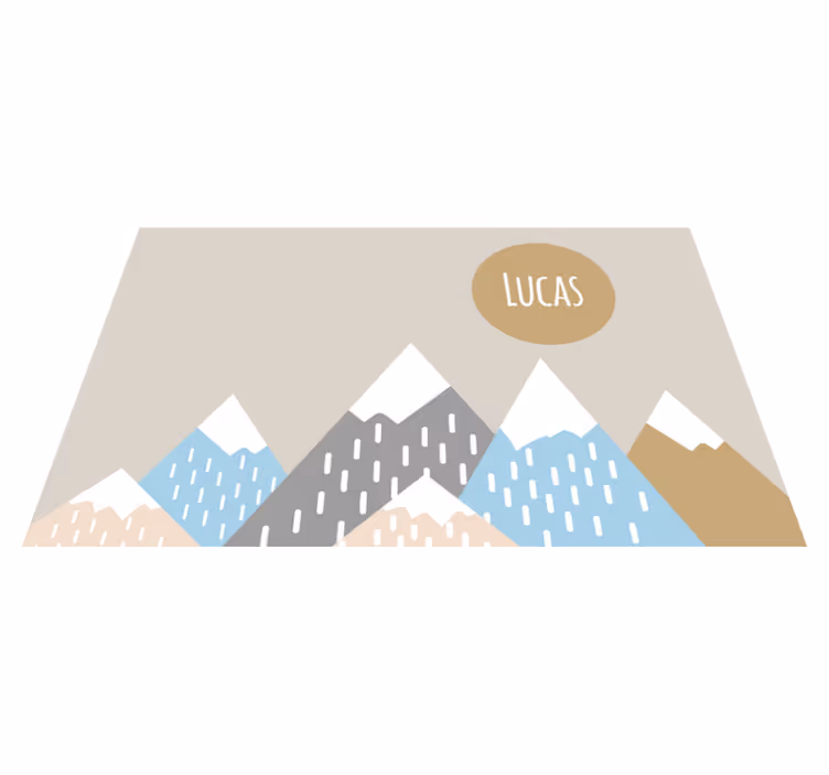 Customizable Mountainscape custom vinyl rug - TenStickers