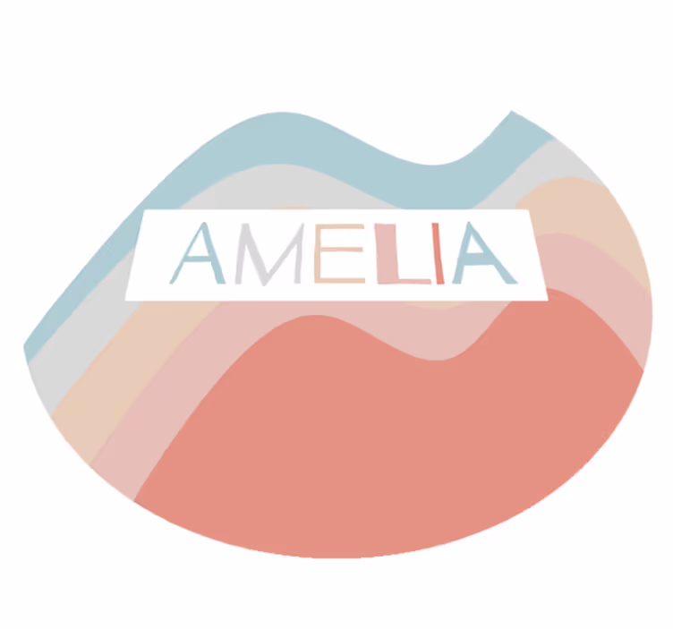 Custom Striped Name Design customised mats - TenStickers