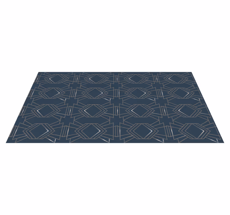 Geometric patterned vinyl rug - TenStickers