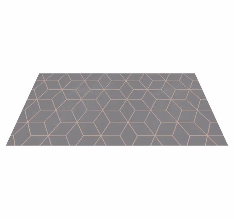Grey Hexagon Geometric Rug - TenStickers