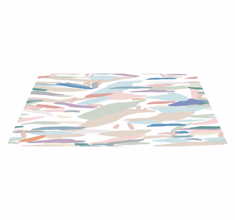 Minimalist abstract camouflage vinyl rug - TenStickers