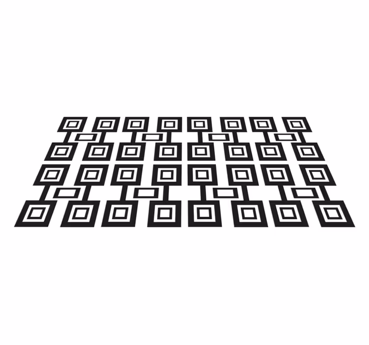 Geometric Squares Pattern Rug - TenStickers