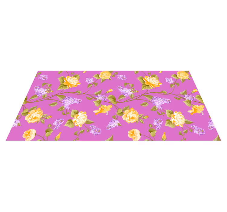 Floral Blossom Pattern carpet - TenStickers