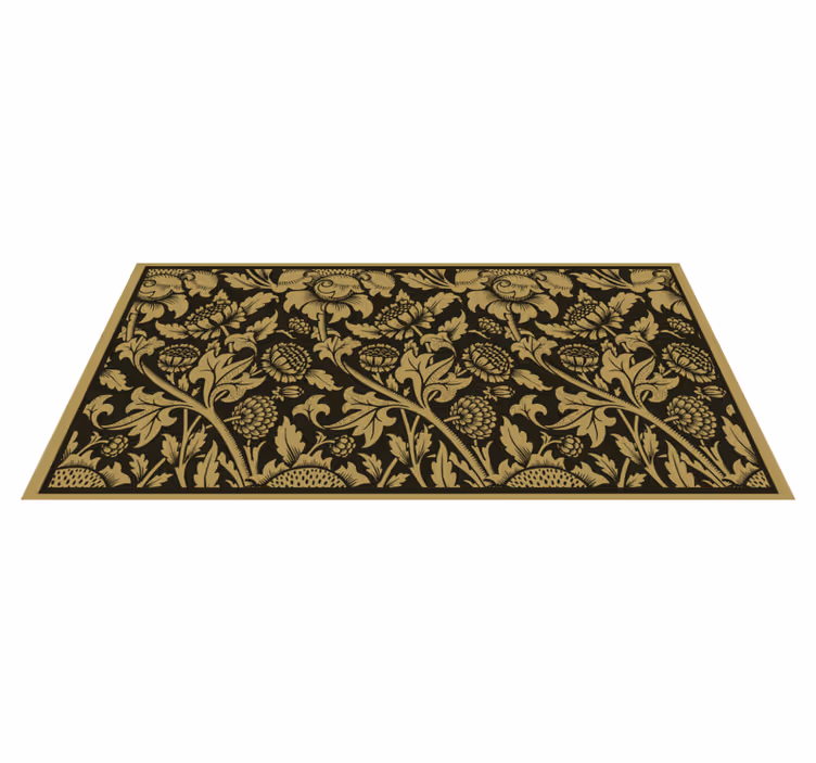 Botanical Floral Pattern Rug - TenStickers