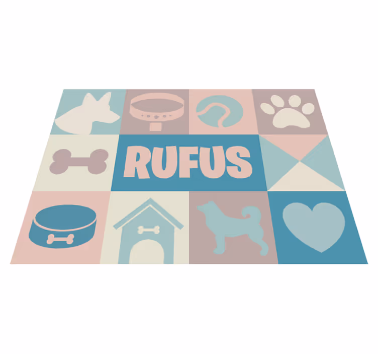 Dogs personalized animal rug - TenStickers