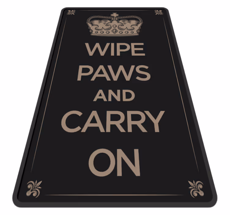 Wipe paws and carry on custom rug - TenStickers